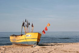 Fischerboot in Rewal Polen