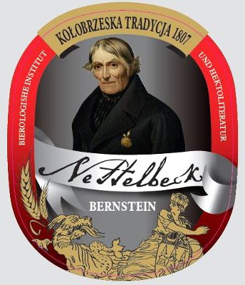 Sie sehen das Etikett des neuen Nettelbeck-Bieres in Kolberg