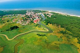 Rowy - Luftbild Der Badeort Rowy und der Slowinzische Nationalpark von der Luft aus gesehen