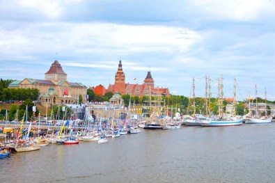 Blick auf den Stettiner Hafen